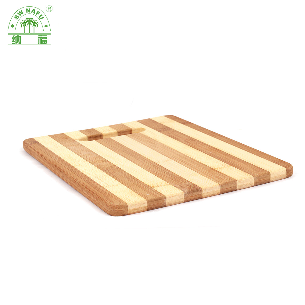 Zebra Bamboo Wood Cutting Board Blanks for Home Kitchen with Handle