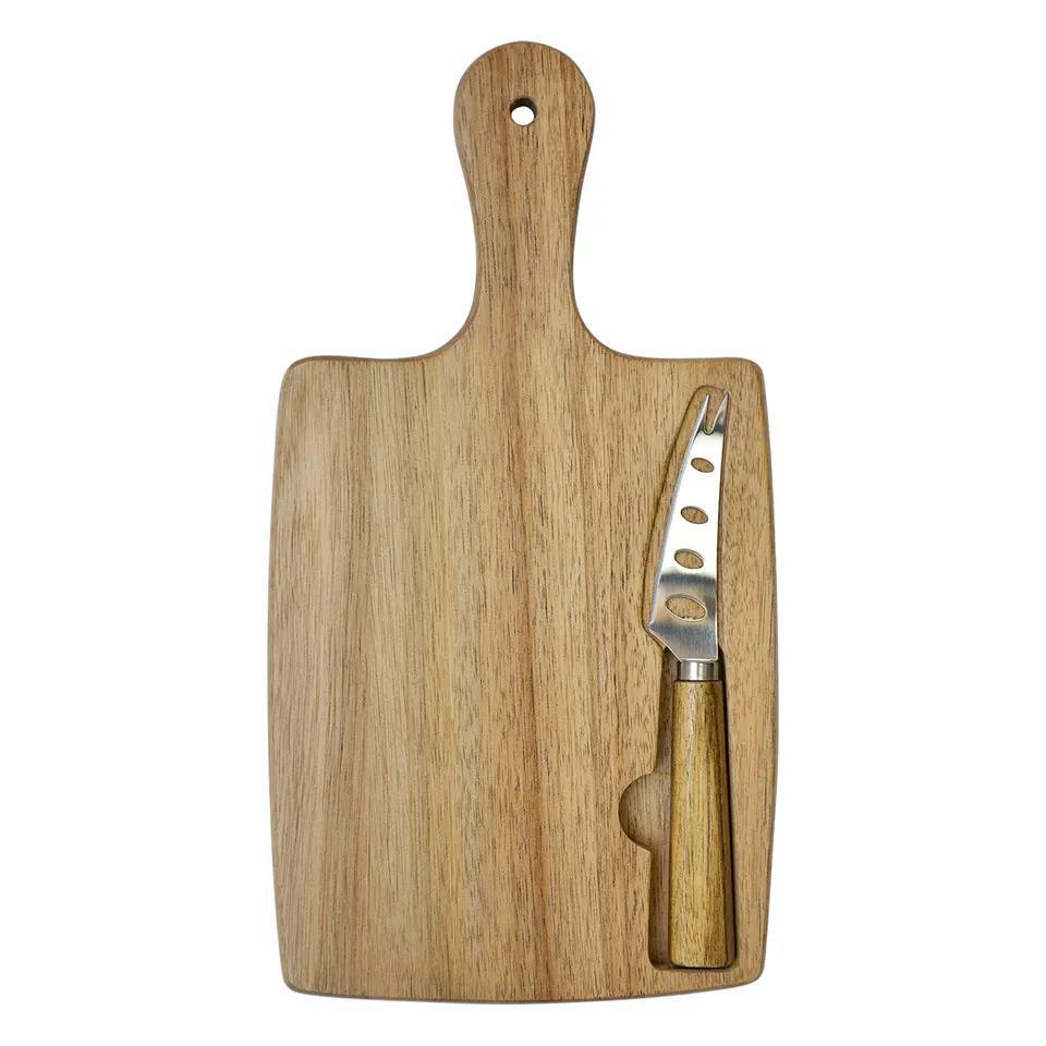 Mini Acacia Wooden Cheese Board with Knife Set Cheese Charcuterie Board