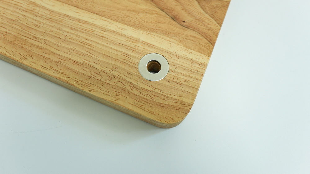 Reversible Rubber Wooden Meat Cutting Board Meat Carving Board with Meat Hamer