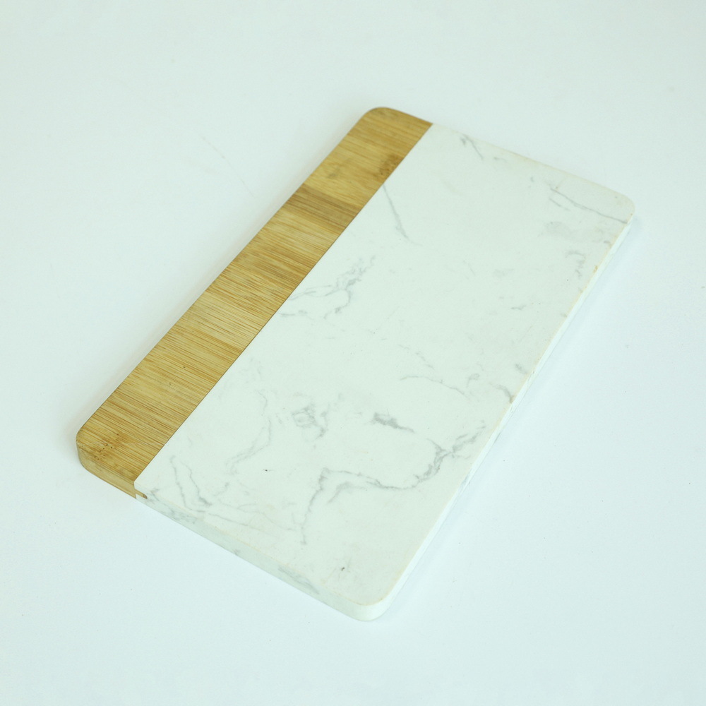 Rectangle Shape Marble Pastry Board Cutting Board with Marble and Wood