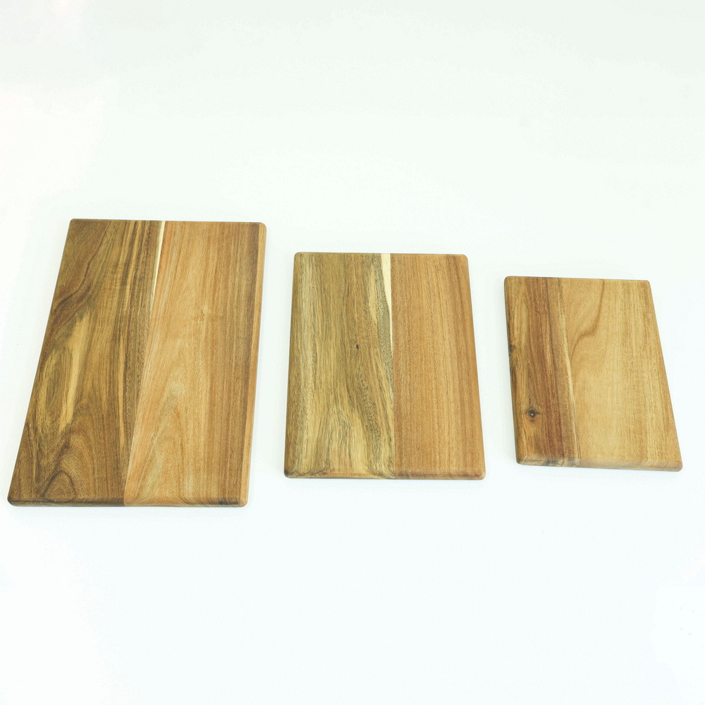 Rectangle Acacia Wood Cutting Board Set of 3 for Kitchen