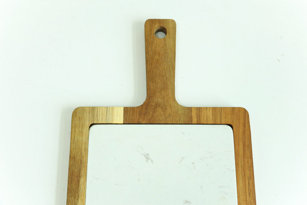 Wooden Marble Serving Tray Serving Board with Removable Marble