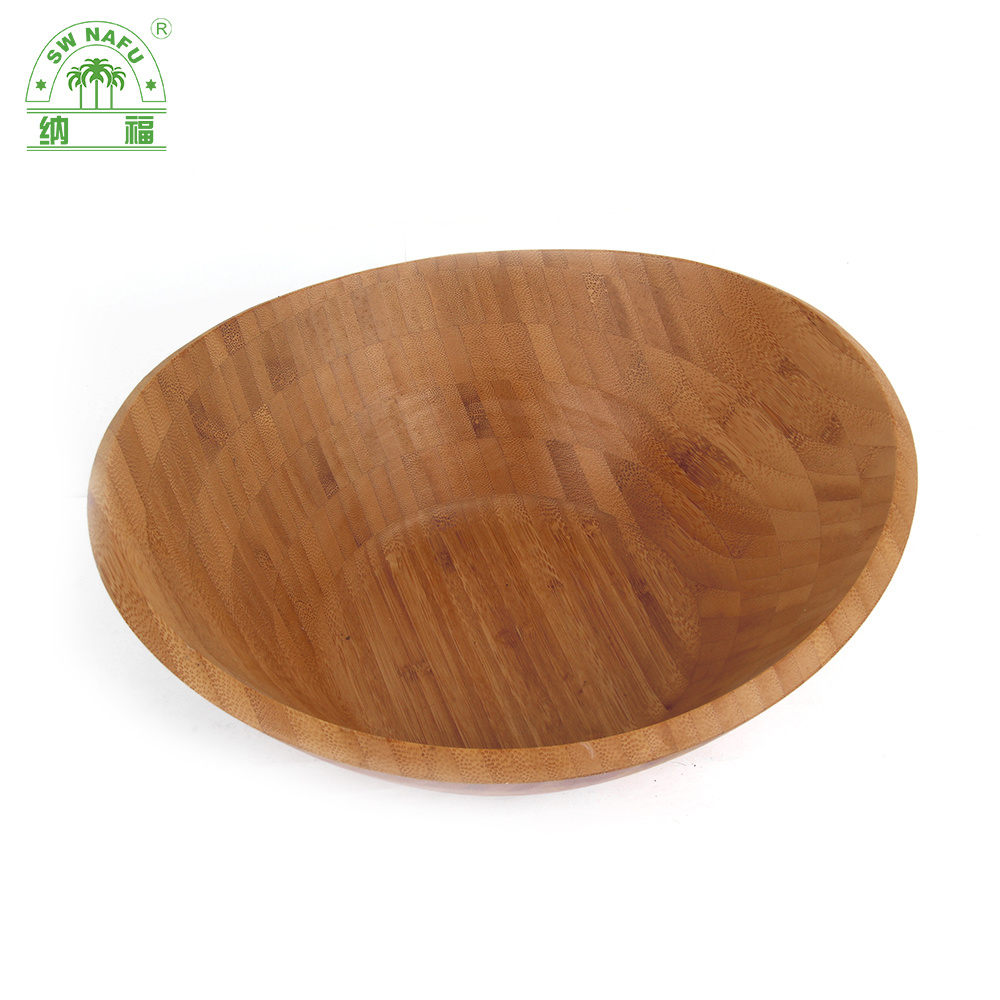 11 Inch Large Oval Bamboo Serving Bowl Salad Bowl Fruit Bowl