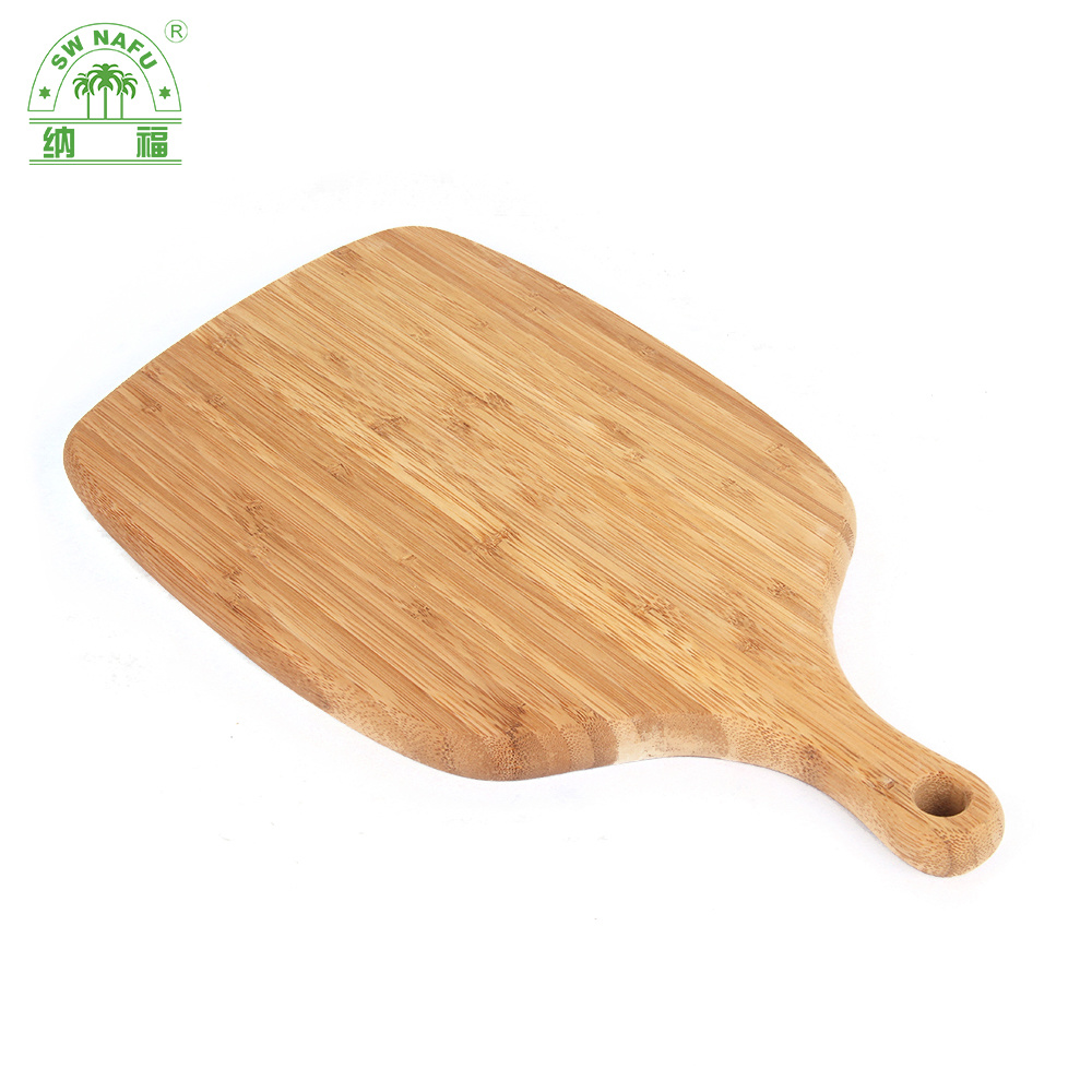 High Quality Bamboo Pizza Bread Cheese Cutting Board with Handle From Fujian Factory