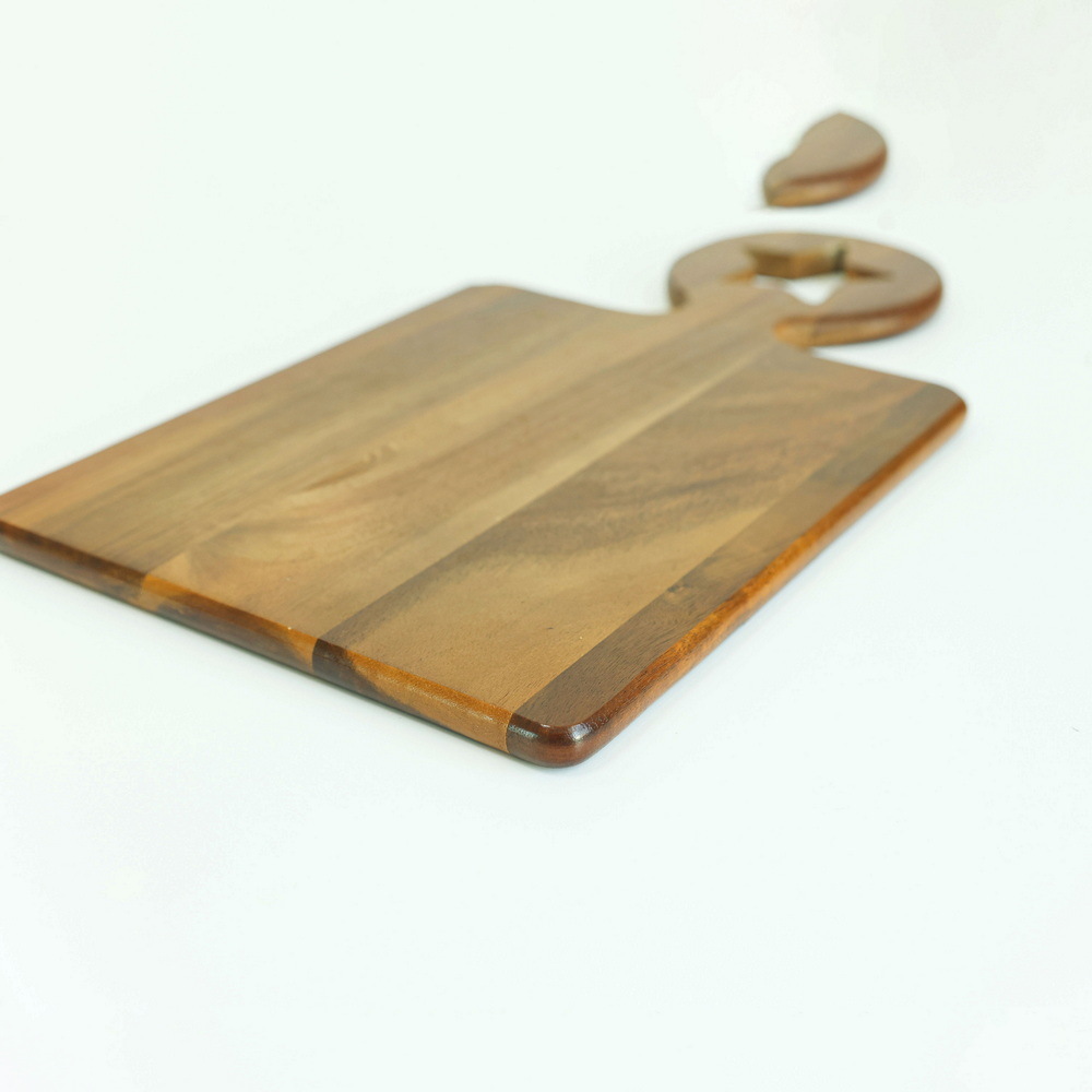 Paddle Shape Wood Chopping Serving Board for Kitchen with Handle