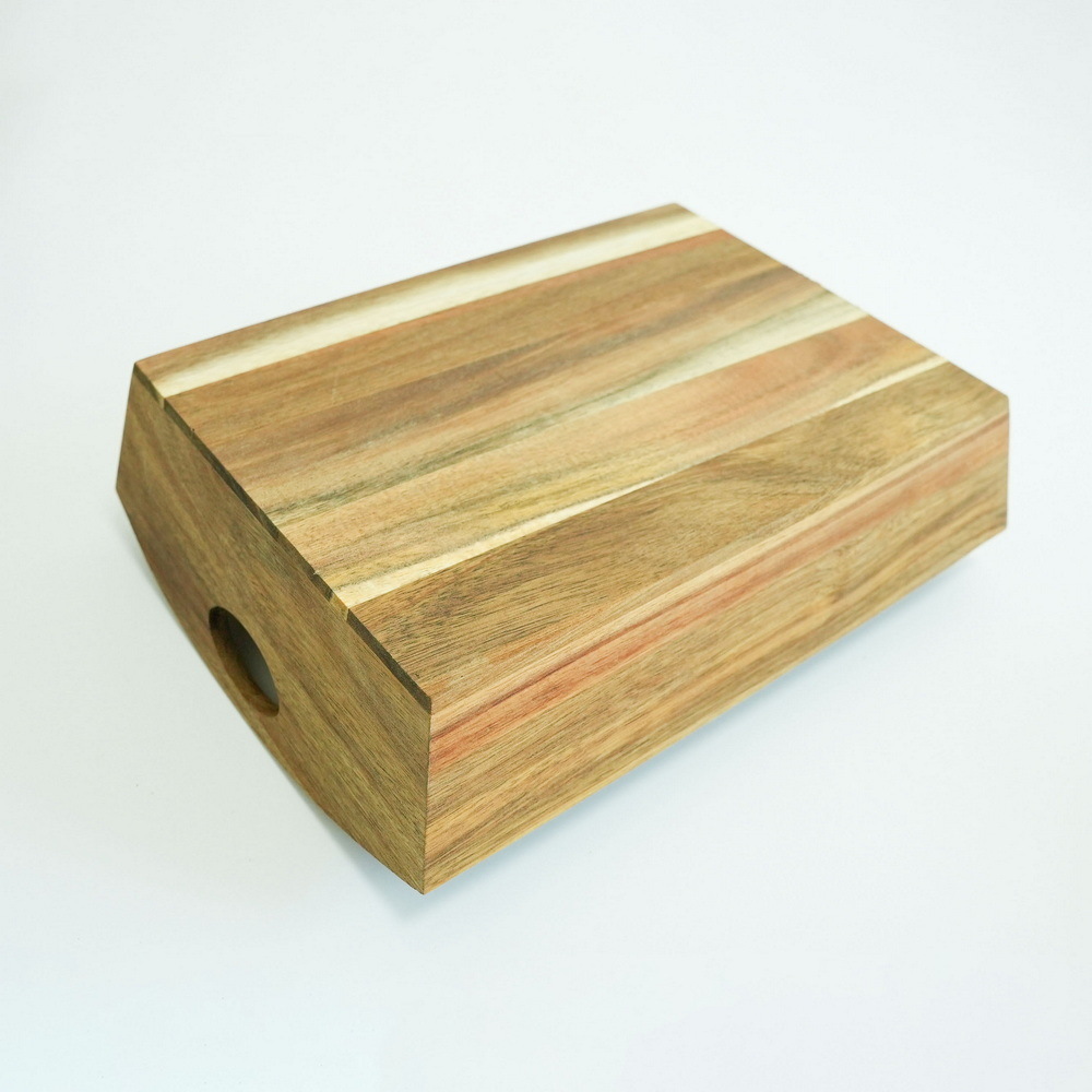 Large Acacia Wood Tray Organizer Wooden Storage Tray with Handles