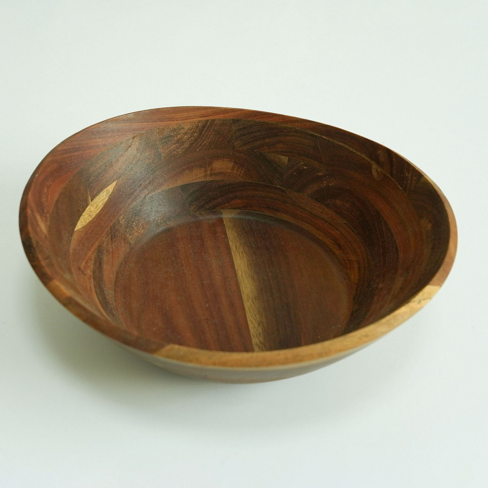 12 Inch Light Weight Acacia Wood Salad Serving Bowl Fruit Bowl Mixing Bowl