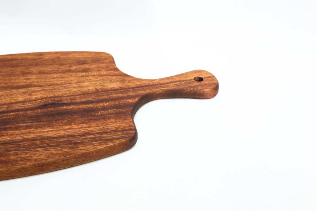 Paddle Shape Quality Wood Serving Board with Handle