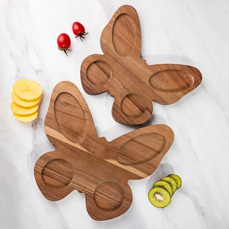 Butterfly Shape Wood Serving Board Serving Tray Acacia Cheese Board Plate Charcuterie Boards