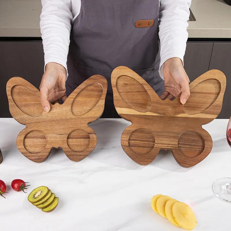 Butterfly Shape Wood Serving Board Serving Tray Acacia Cheese Board Plate Charcuterie Boards