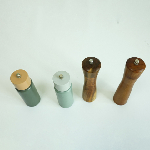 Durable and Colorful Bamboo Wooden Salt and Pepper Grinder Set Wooden Pepper Grinder