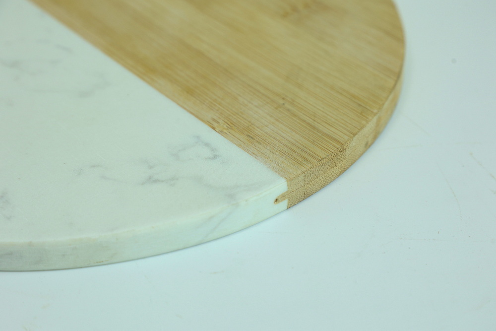 New Products Custom Made Round Bamboo and Marble Chopping Board