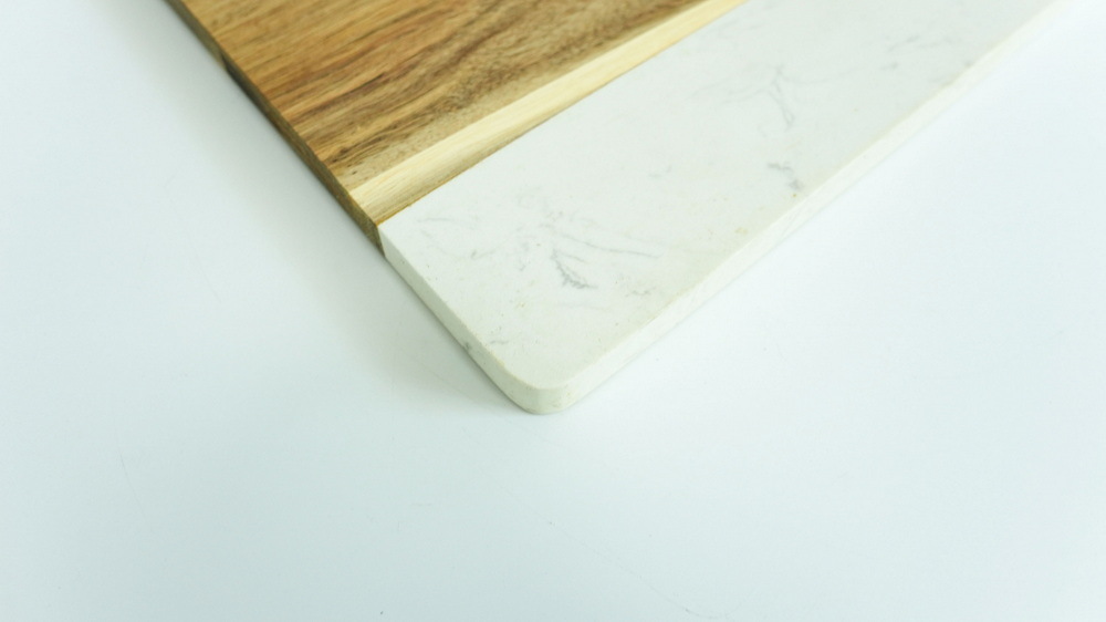 Paddle Shape Marble Wood Cutting Board Cheese Board Pizza Board with Handle