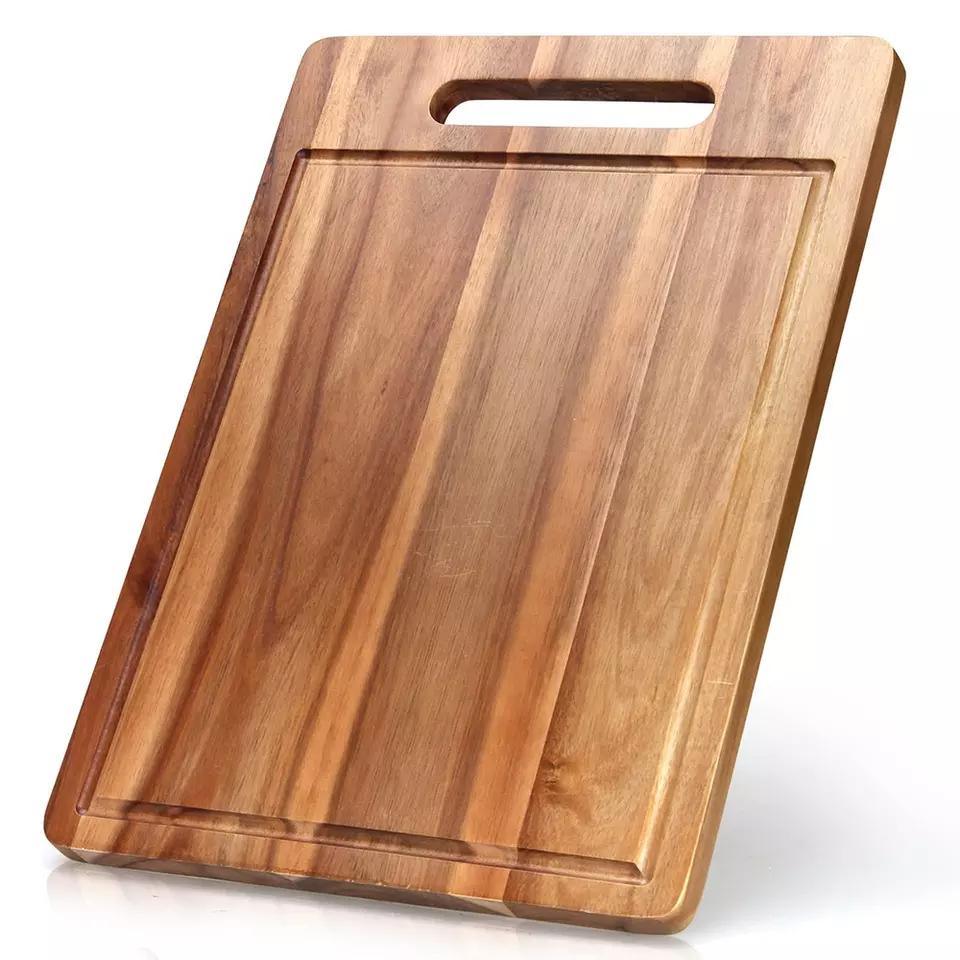 High Quality Custom Wholesale Kitchen Chopping Board Acacia Cutting Board with Handle