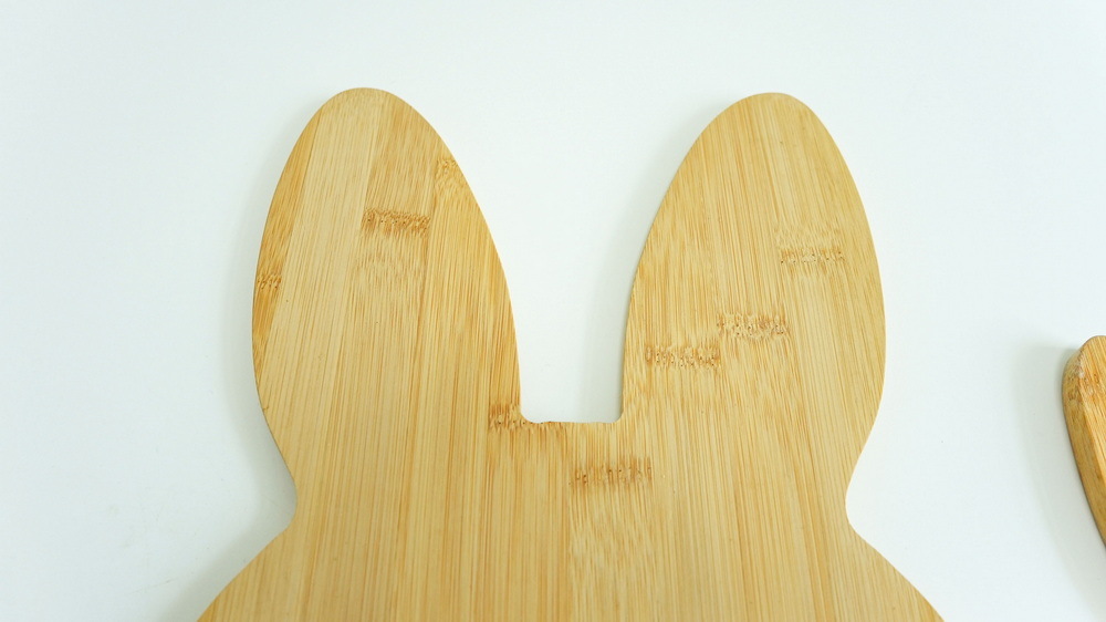 Rabbit Shape Chopping Board Animal Shaped Bamboo Cutting Board Set for Kids