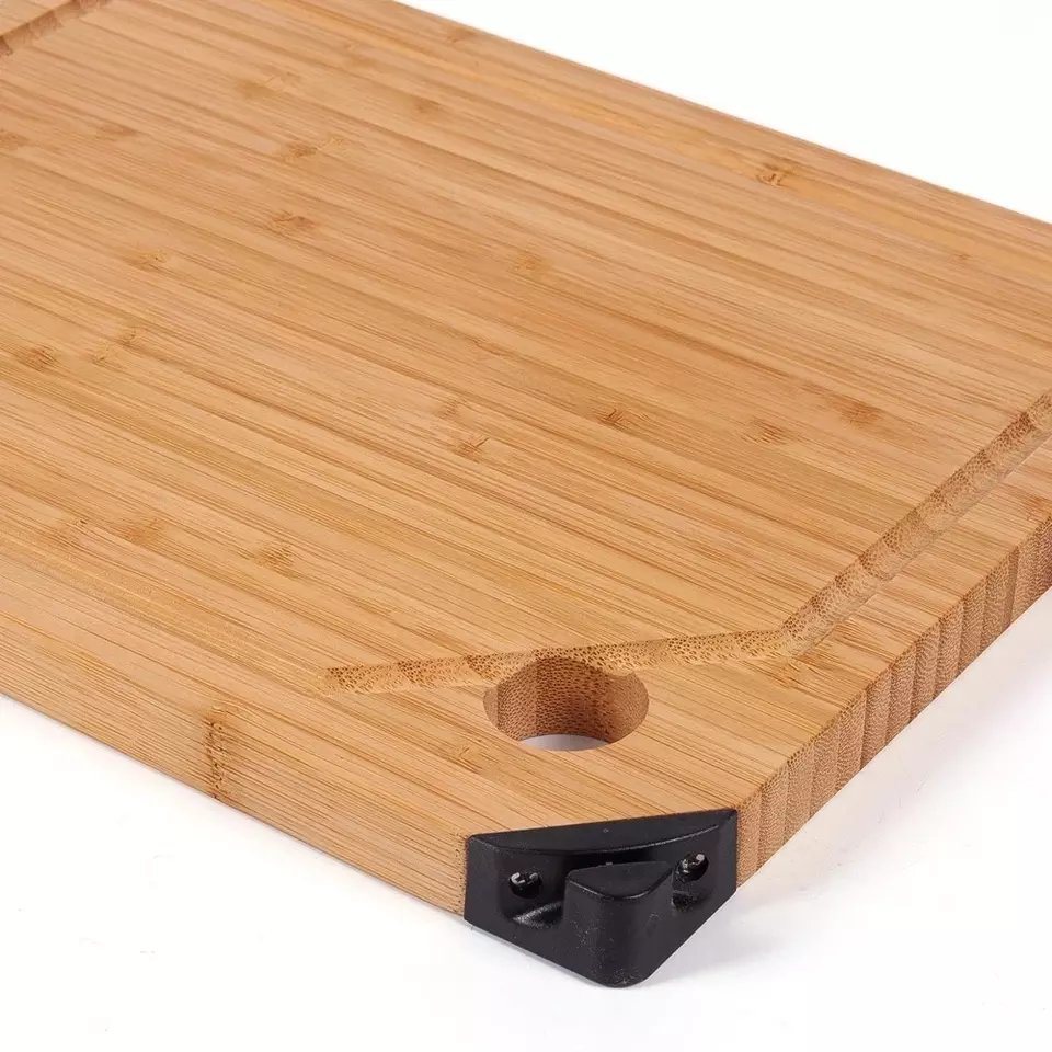Bamboo Cutting Board with Kitchen Chopping Board for Meat Cheese Knife Sharpener