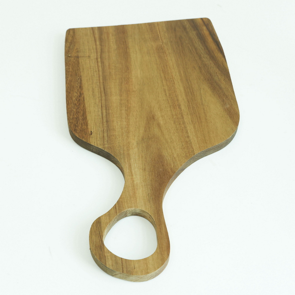 2 in 1 Wood Cutting Chopping Board Set of 2 with Handle for Lovers