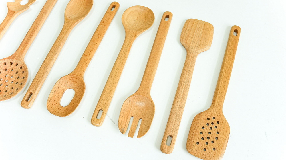 Beech Wooden Kitchen Utensils Set Cooking Utensils Set