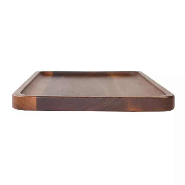 Restaurant Hotel Portable Elegant Appetizer Black Walnut Wood Serving Tray