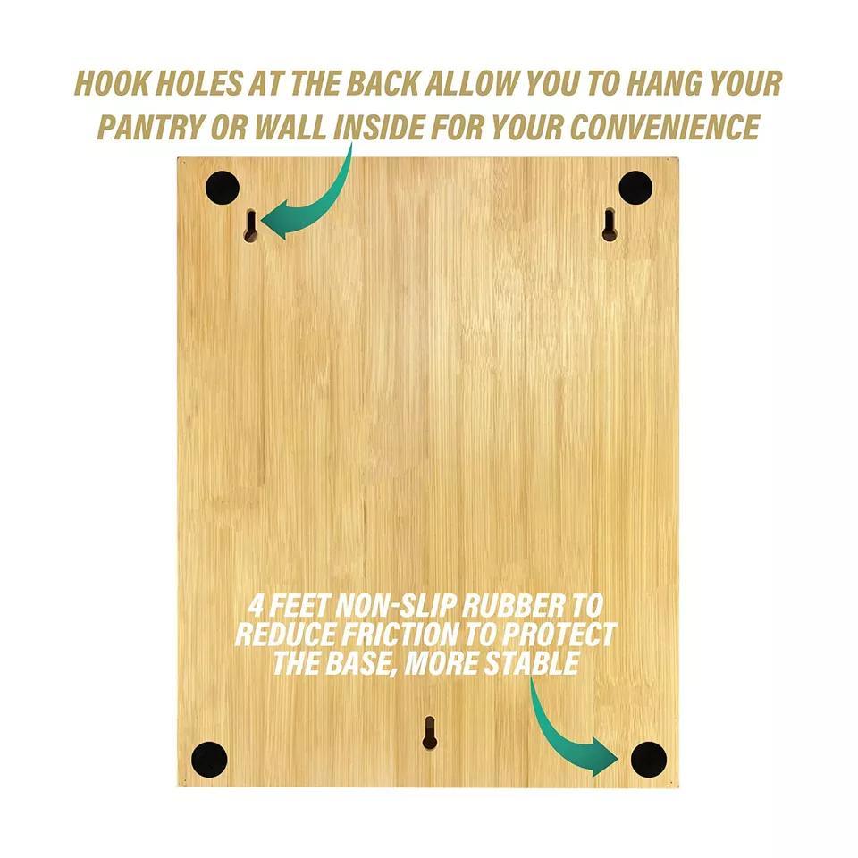 6 in 1 Bamboo Ziplock Bag Roll Storage Organizer Dispenser Container for Gallon Quart Sandwich Snack Wax Plastic Parchment