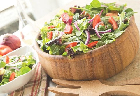 12′′ Large Round Shape Wood Salad Serving Bowls