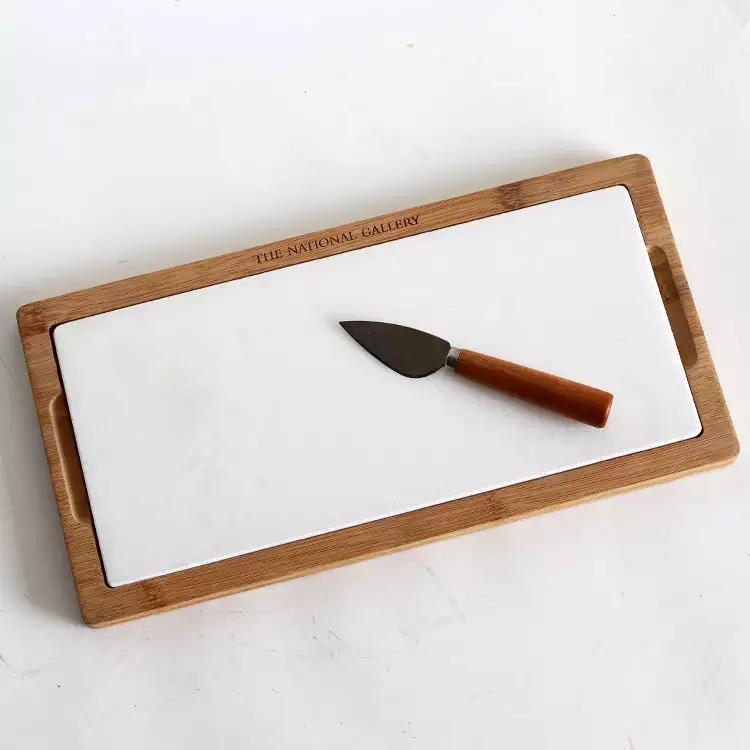 Rectangle Acacia Wood and Marble Chopping Board Marble Cheese Cutting Boards