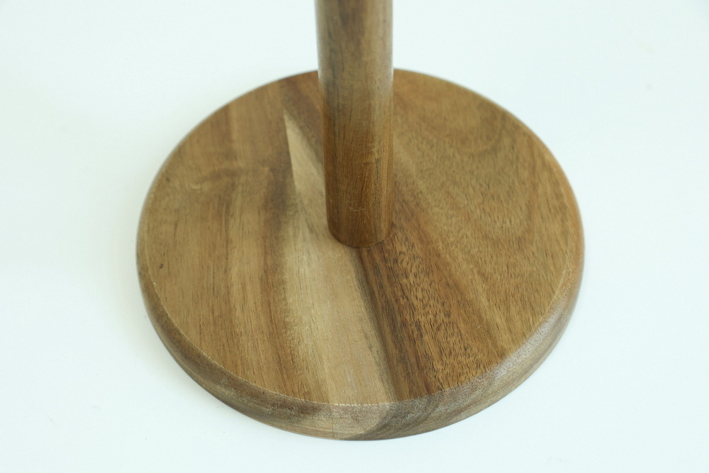 Countertop Standing Wood Toilet Paper Holder Stand Paper Towel Holder