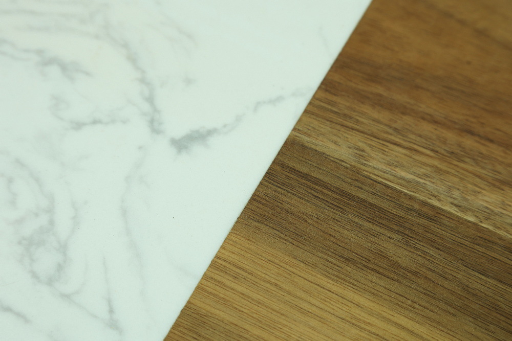 Square Shape Marble and Wood Charcuterie Board Cutting Board Serving Board for Kitchen