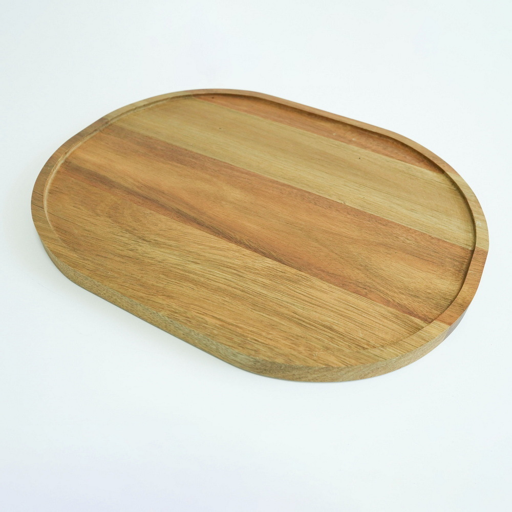Sustainable Stylish Wood Serving Plate Wood Serving Platter for Kitchen