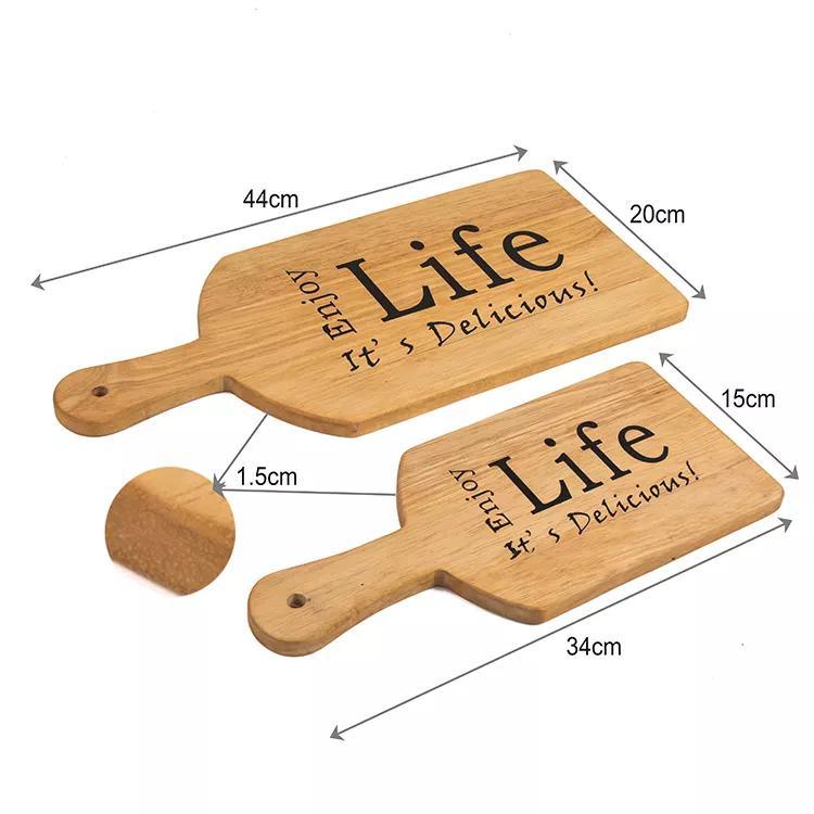 Personalize Easy Clean Oak Wood Cutting Board Serving Board with Handle