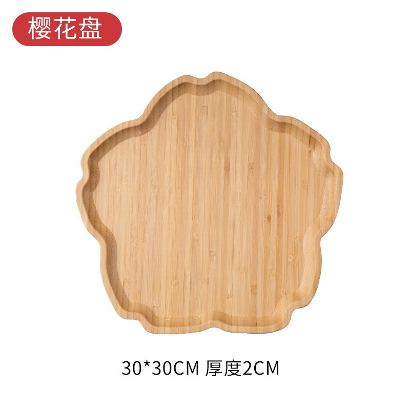 Hot Selling Heart-Shape Bamboo Dessert Snack Plate