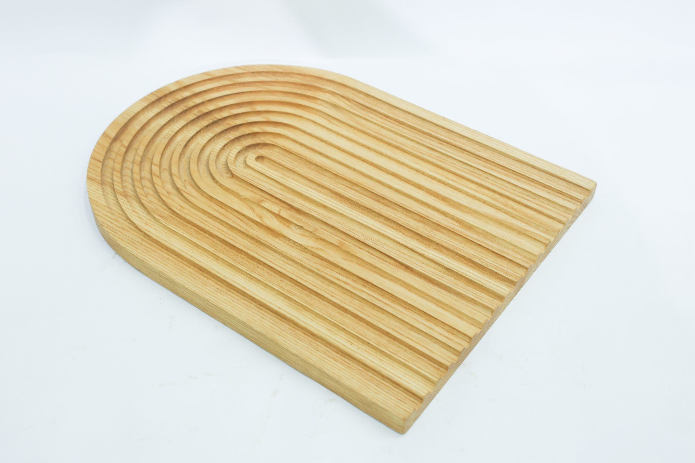 Decorative Rubber Wood Charcuterie Board, Unique Serving Tray, Wooden Serving Board for Home, Kitchen Decor