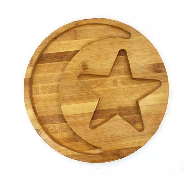 Custom Star Moon Shape Plate 100% Bamboo Plate