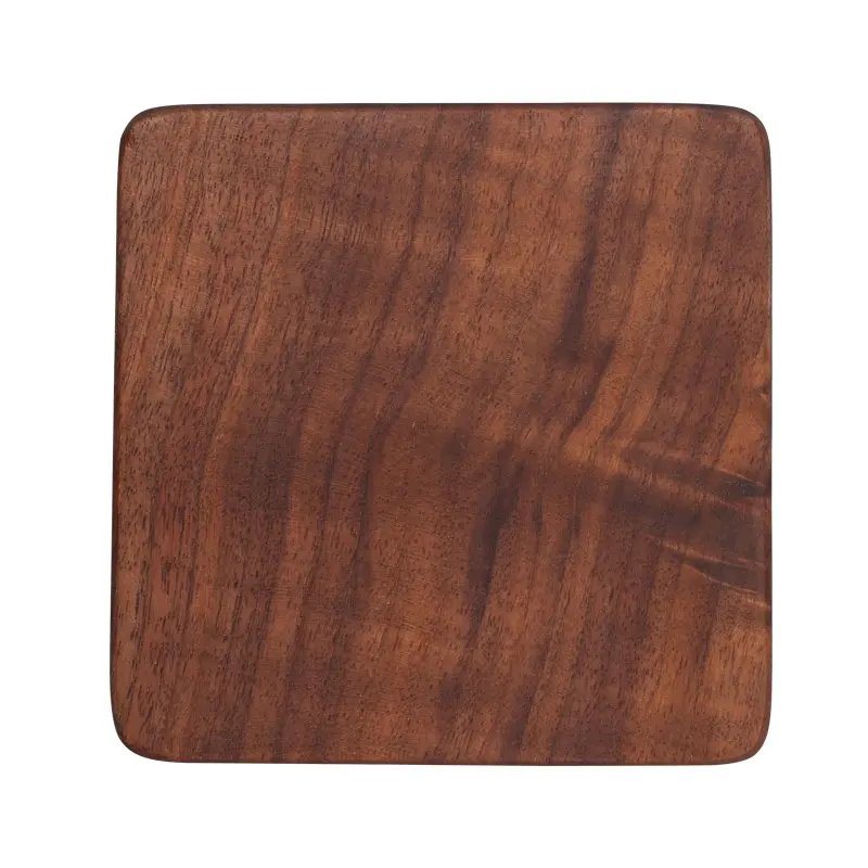 Customized Walnut Wood Coaster Natural Wood Coasters Square Coaster for Kitchen
