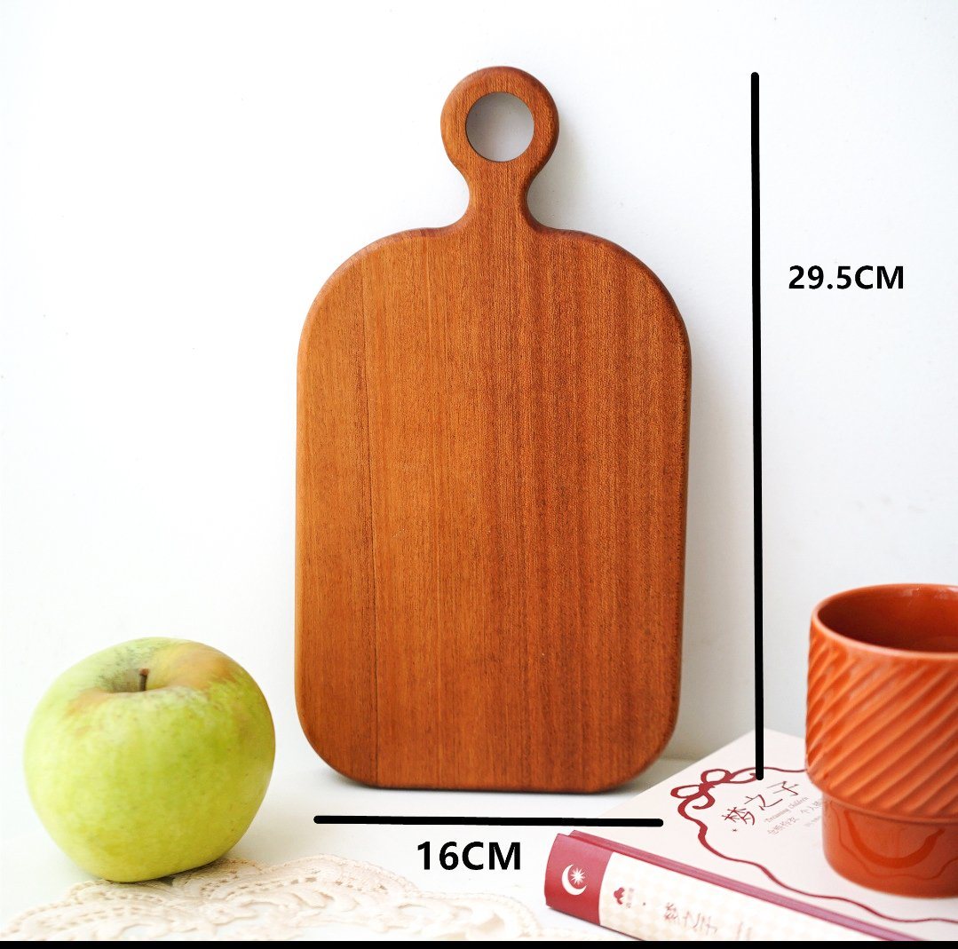Paddle Shape Large Ebony Wood Serving Board Cutting Board with Hanging Hole