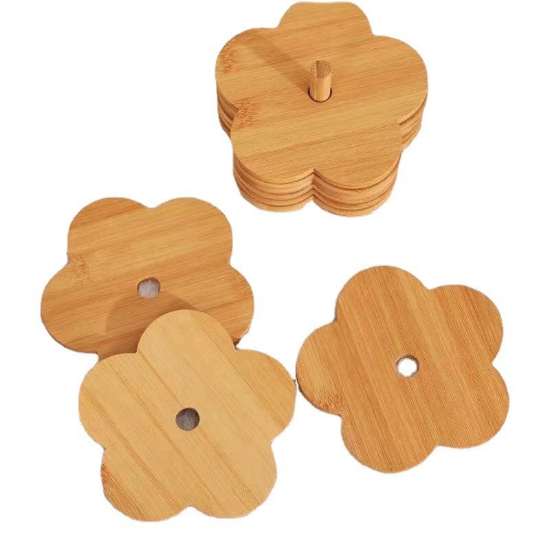Bamboo Heat Insulation Placemats Dining Table Mats Teacup Bowl Coasters for Home