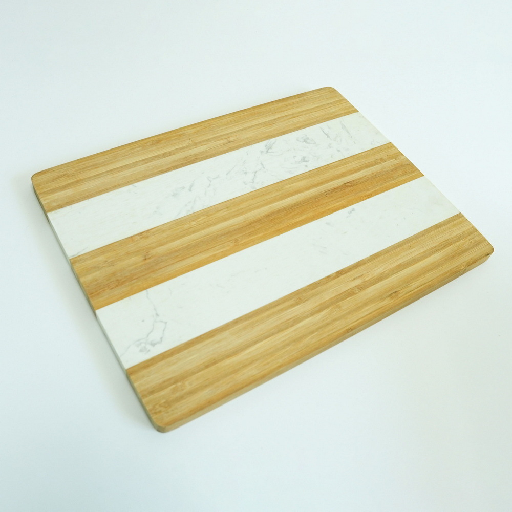Bamboo Marble Cutting Board Marble Tray Bamboo Board for Kitchen