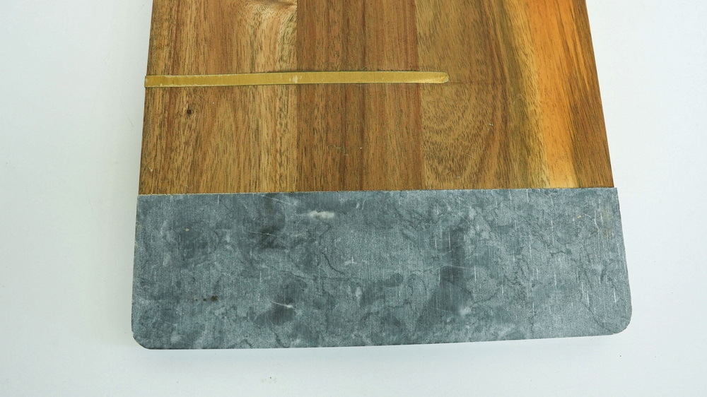 Rectangle Marble and Acacia Wood Cutting Board Chopping Board for Kitchen