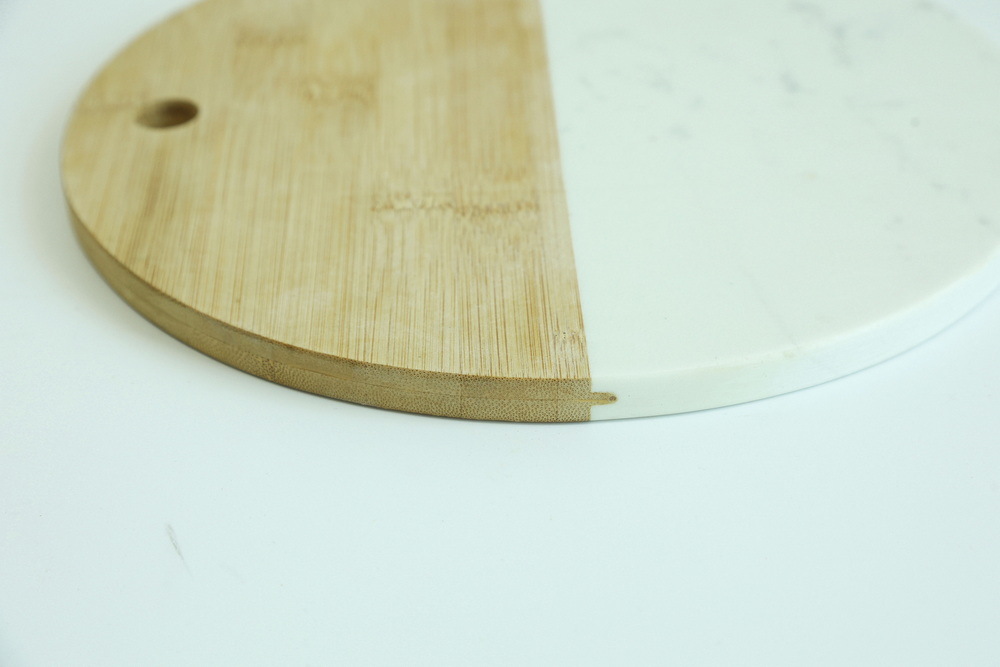 New Products Custom Made Round Bamboo and Marble Chopping Board