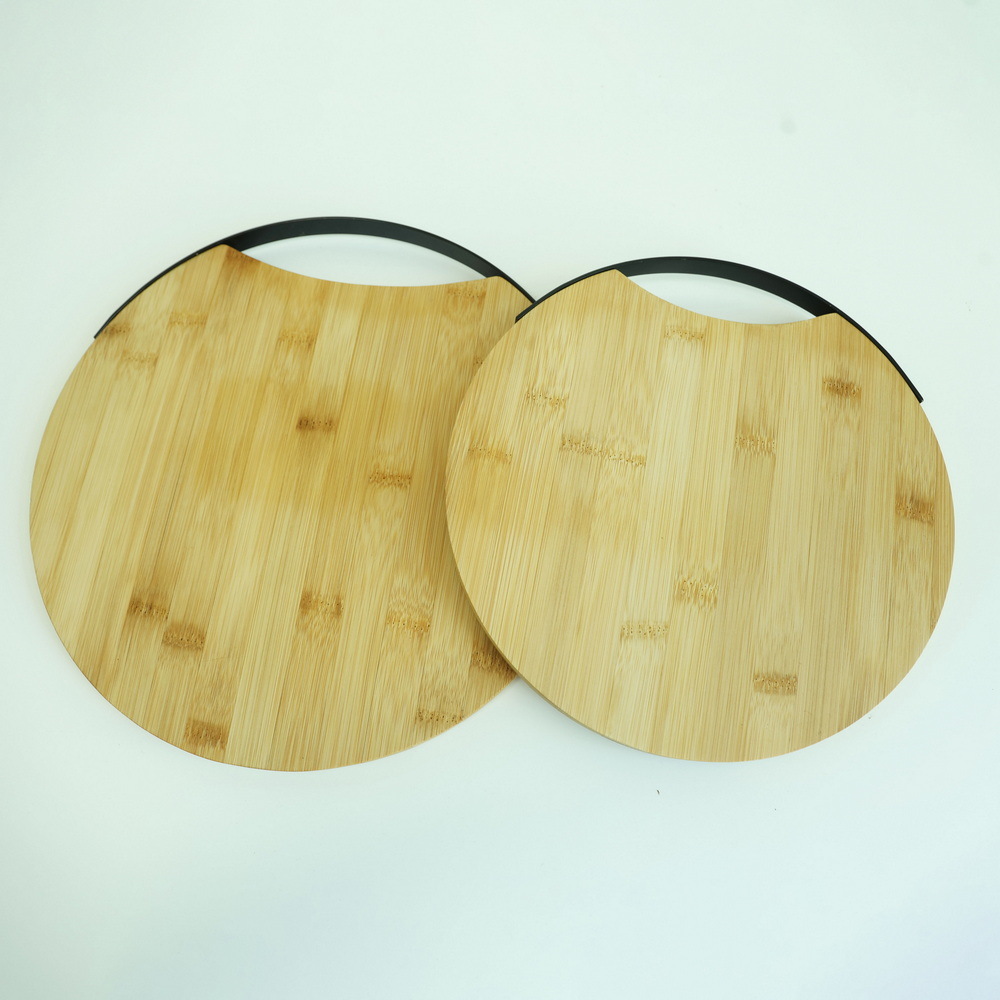 Round Bamboo Chopping Blocks Cutting Board Set
