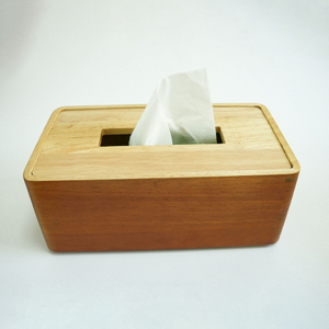 Modern Wooden Tissue Box Tissue Paper Storage Box with Color Paintin