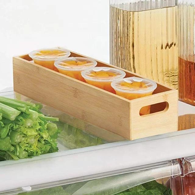 Rectangle Shape Bamboo Cosmetic Storage Box Organizer Kitchen Storage Box