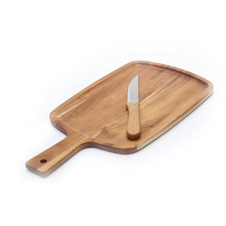 Rectangle Shape Slicing Cutting Board Acacia Barbecue Board for Cooked Food