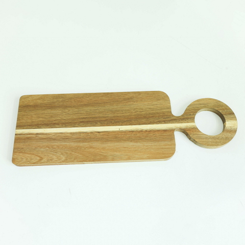 Organic Acacia Wood Cutting Board Wood Serving Board with Handle