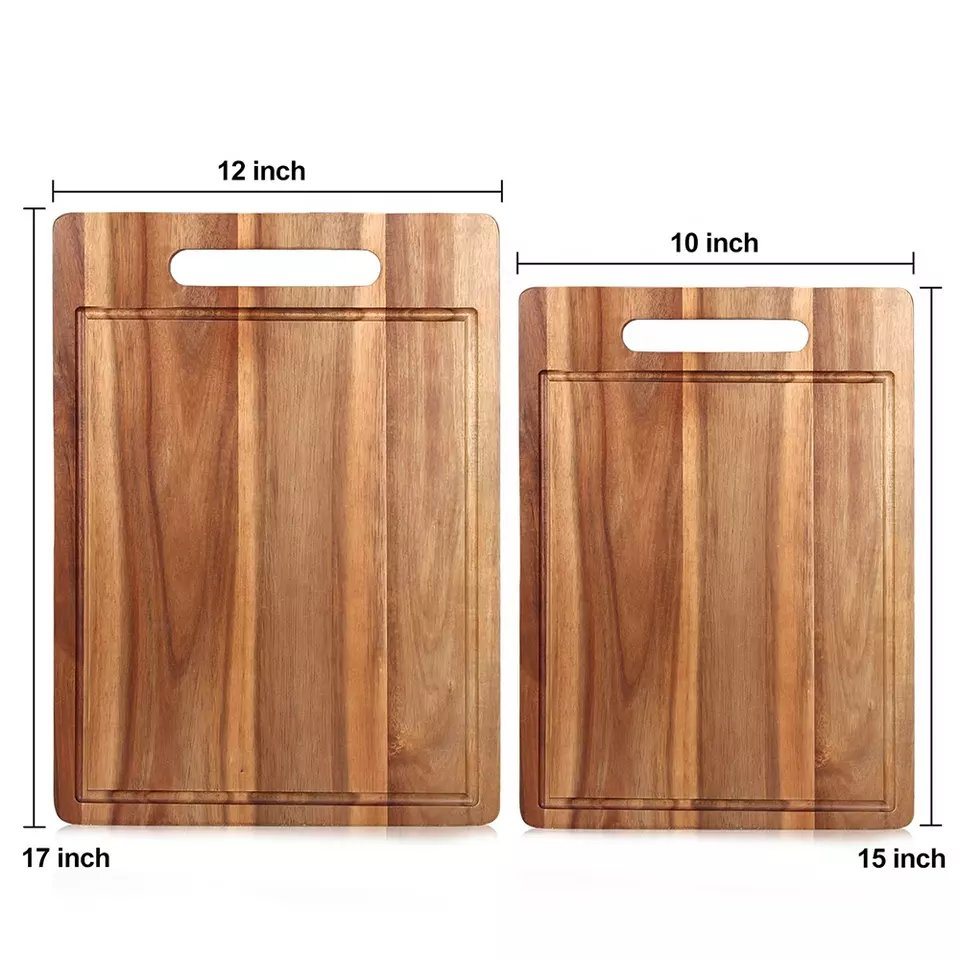 High Quality Custom Wholesale Kitchen Chopping Board Acacia Cutting Board with Handle