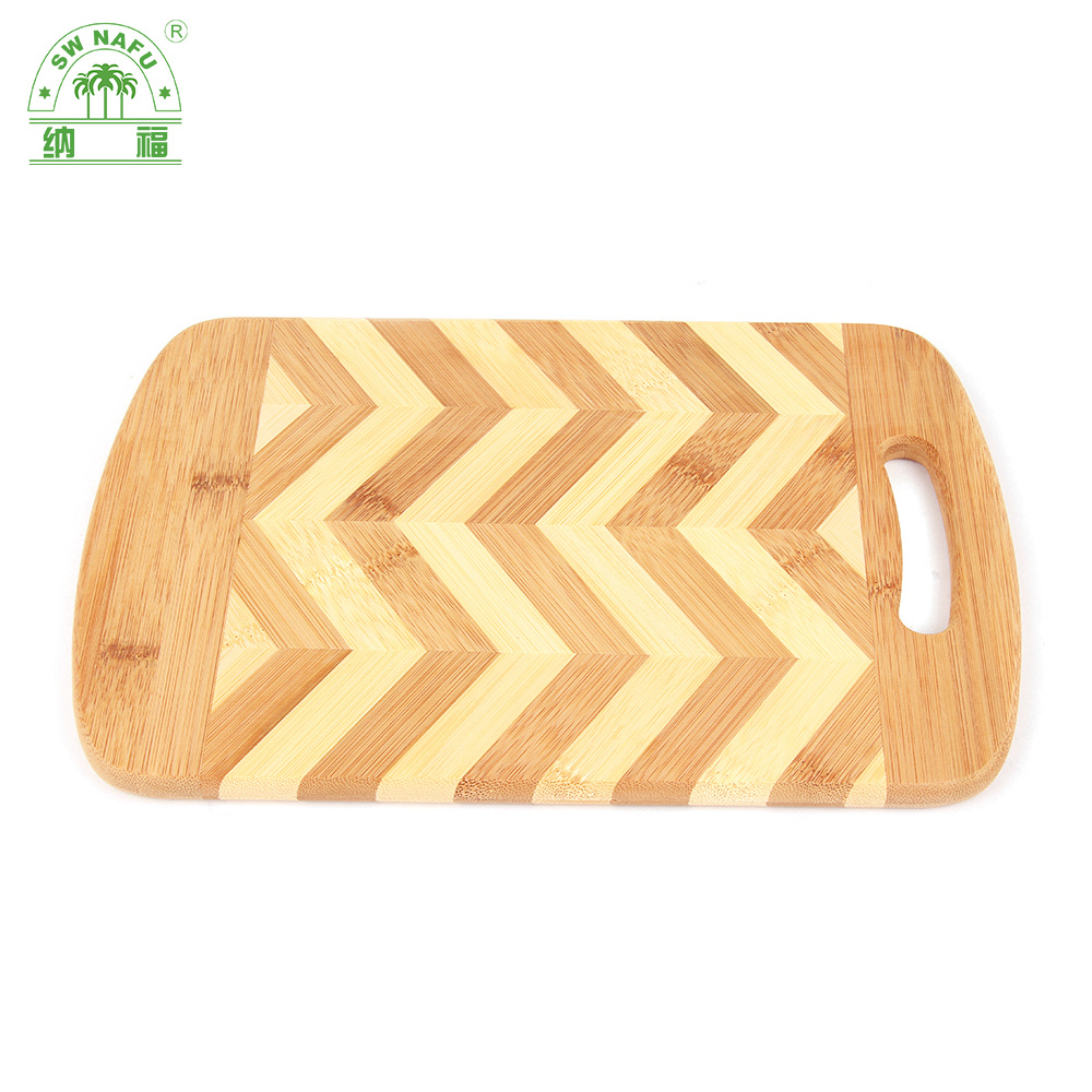 Decorative Herringbone Bamboo Cutting Board Chopping Board for Gifts