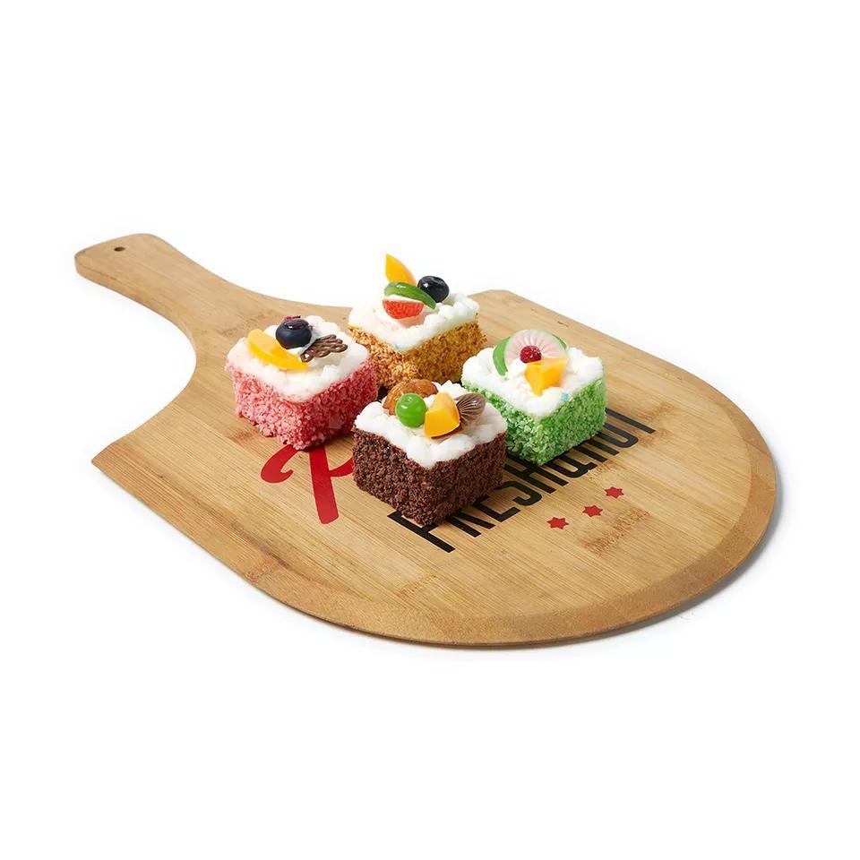 Customized Printed Wooden Bamboo Bread Cutting Board Chopping Board for Dinner Fruit Cheese Pizza Serving