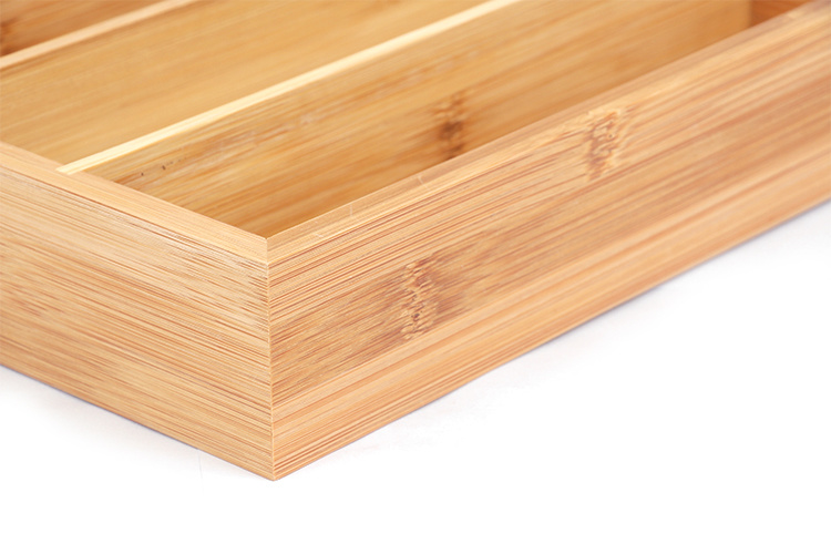 Wholesale Organic Bamboo Kitchen Organizer Bamboo Cutlery Tray