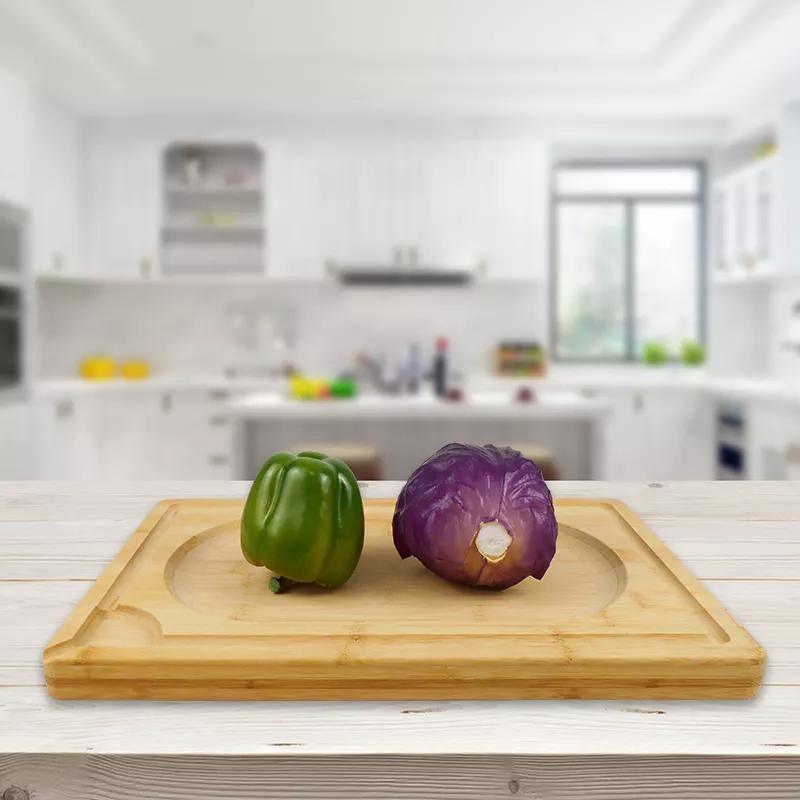 Turkey Carving Cutting Board with Drip Groove Large Bamboo Wood Board for Meat