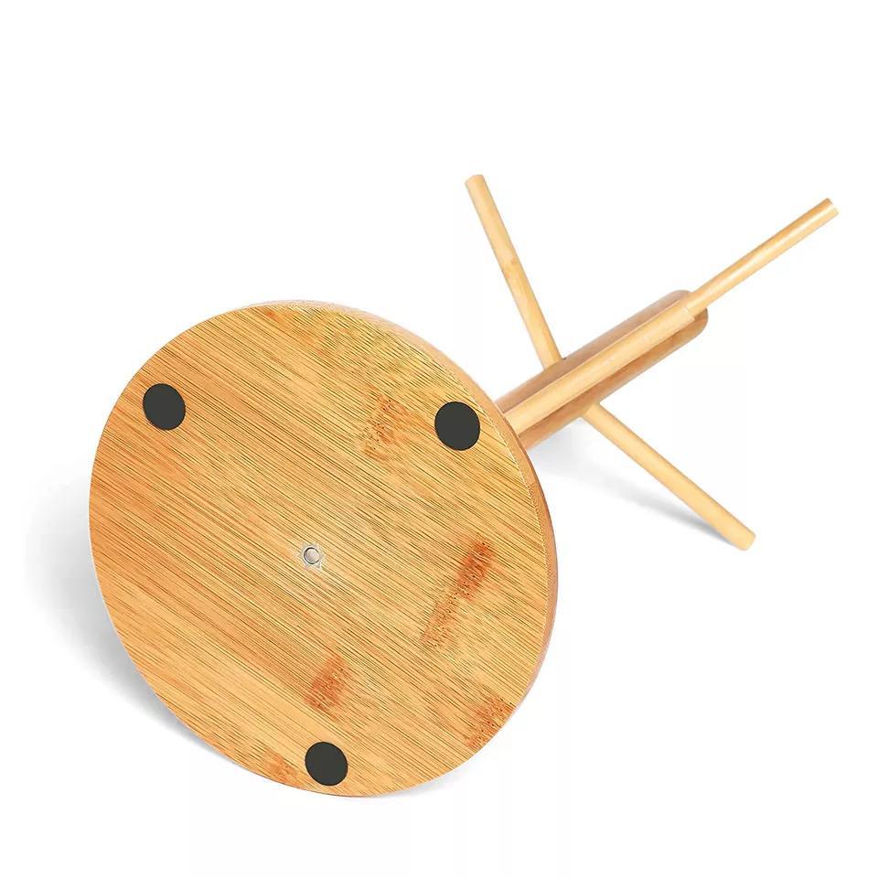 Bamboo Round Base Mug Holder Tree Stand Holder with Hooks for Coffee Cups Counter-Top